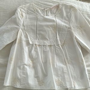 Zara embroidered top